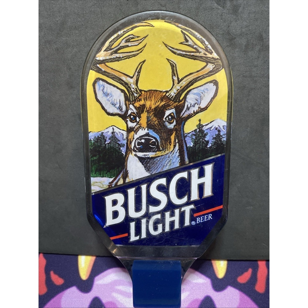 Vintage Rare Busch Light Whitetail Buck Deer Beer Tap 6.5" Nice